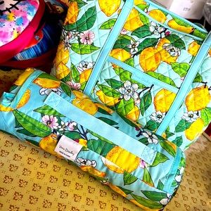 Vera Bradley Lemon Grove Diaper Tote Bag